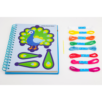 I Love Cross Stitch Craft Activity Book for Kids – DIY Stitching & Colouring Craft Kit (10 Projects)