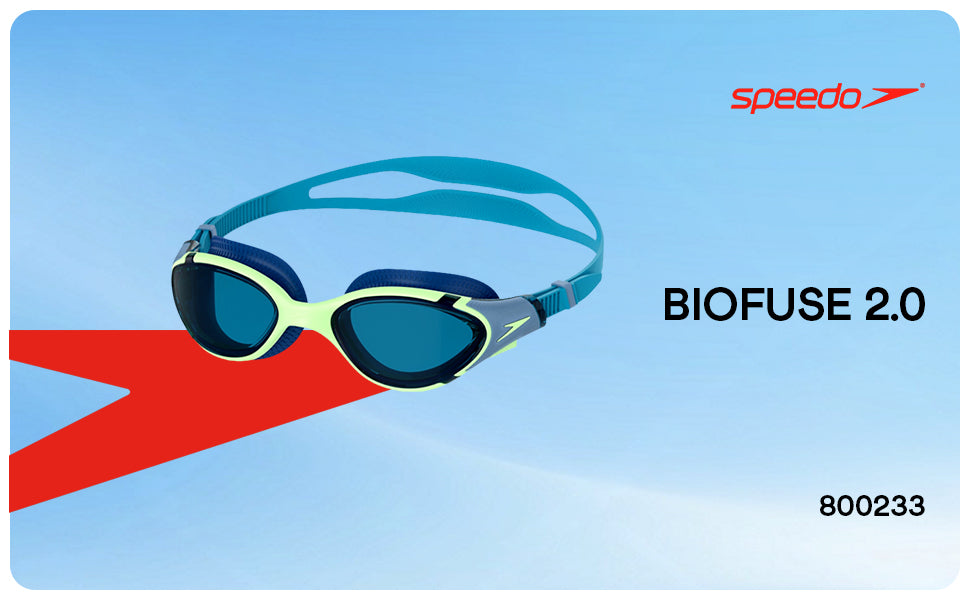 Speedo Unisex Adult Biofuse 2.0 Polarised Tint-Lens Swim Goggles - Black & Green