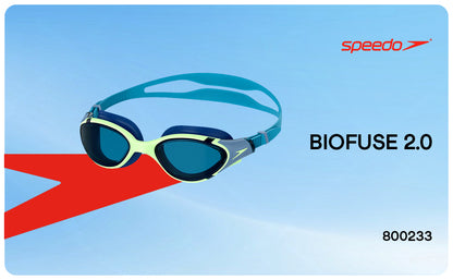 Speedo Unisex Adult Biofuse 2.0 Polarised Tint-Lens Swim Goggles - Black & Green