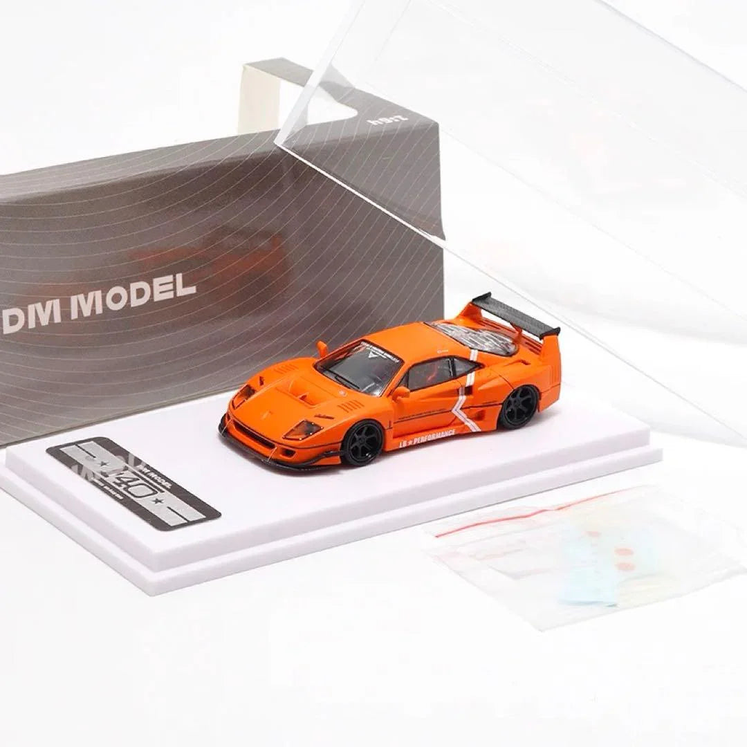 DM MODEL 1:64 Ferrari F40 LBWK Zero Fighter Orange F40 Diecast Car Collection