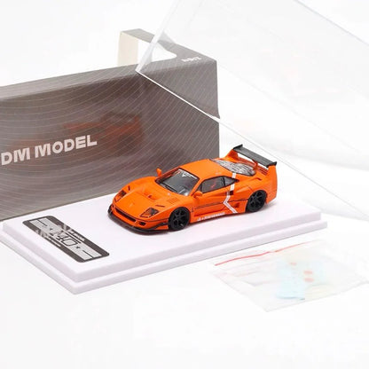 DM MODEL 1:64 Ferrari F40 LBWK Zero Fighter Orange F40 Diecast Car Collection
