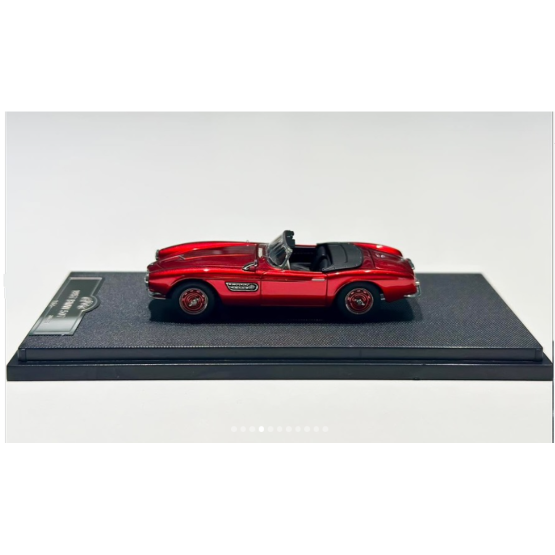 GFCC1:64 BMW 507 Convertible Red Die-Cast Model Car | Premium Classic Roadster Collectible with Display Case & Removable Hardtop