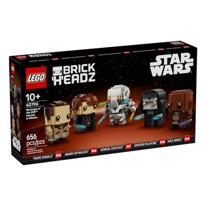 LEGO 40796 BrickHeads, Lego Star Wars Revenge of the Sith Heroes and Villains Collectible Building Set (656 Pieces)