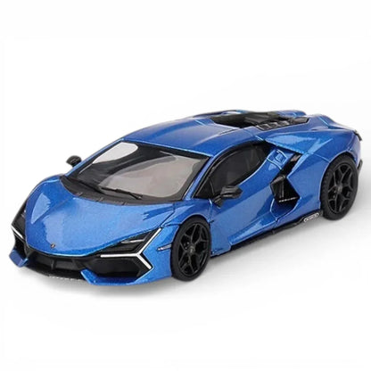 Mini GT 1:64 Lamborghini Revuelto Blu Eleos | MiJo Exclusives #748 | Limited Edition Diecast (Blister Pack)