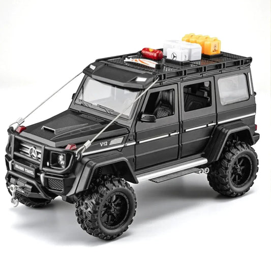 CHE-ZHI Mercades-Banz G550 4x4 Limited Edition Diecast Sports car Modified Pull Back Car with  Openable Doors & Sound Light Diecast Car  Model