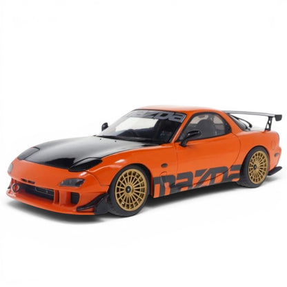Solido 1:18 Mazda RX-7 FD RS 1994 Orange Diecast Model Car | Detailed Collectible Sports Car