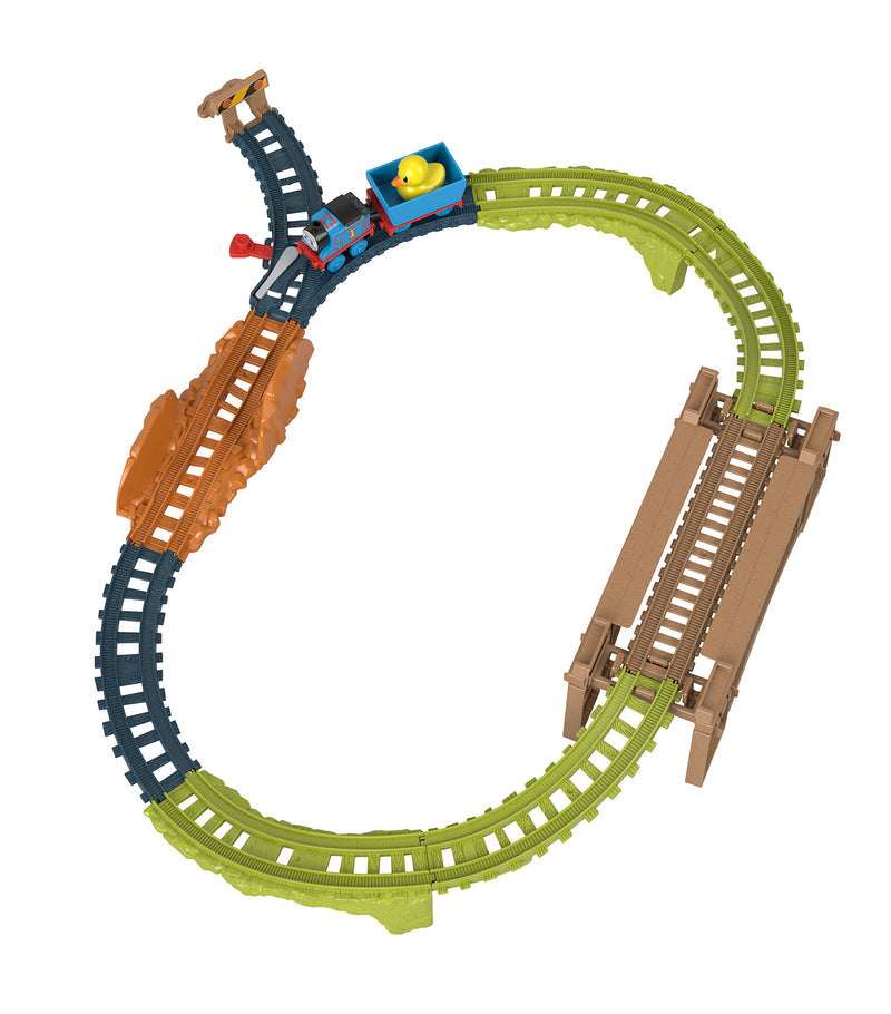 Fisher-Price Thomas & Friends Quacky Cargo Train Set – Push Along Thomas Track Playset with Duck Cargo