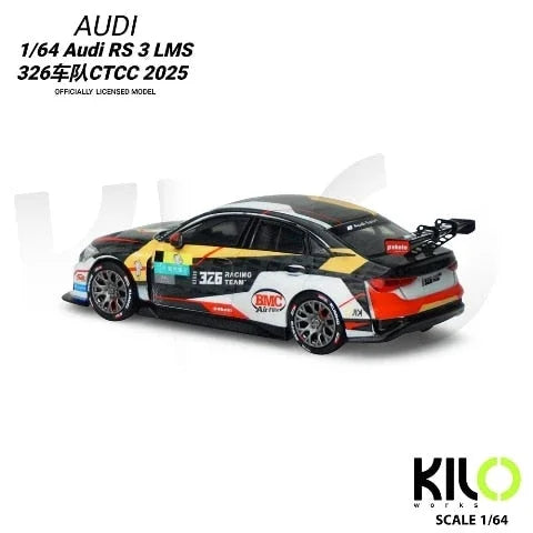 KILO 1:64 Works Audi RS3 LMS TCR 2024  Die-Cast Race Car | 4 Livery Versions | Official Licensed