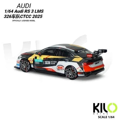 KILO 1:64 Works Audi RS3 LMS TCR 2024  Die-Cast Race Car | 4 Livery Versions | Official Licensed
