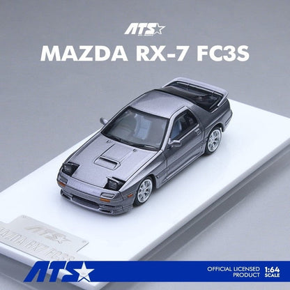 ATS 1:64 Mazda RX-7 Mk2 FC3S – Silver Grey | Retractable Headlights Diecast Model (ATS880203)