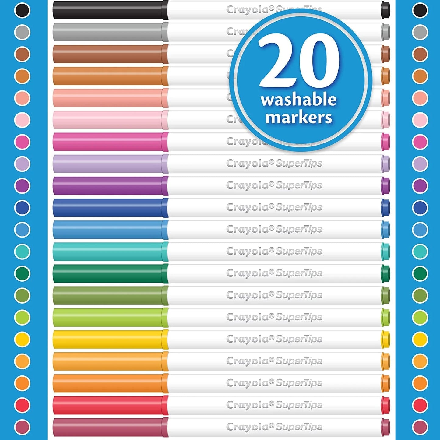 Washable Super Tips Markers,20 Count | Crayola