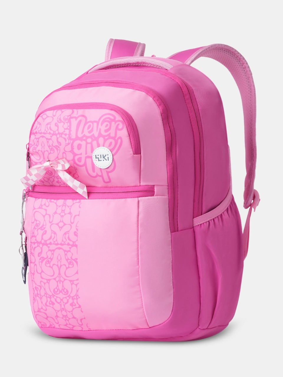 Pink School Backpack 18 Inch | Stylish Kids & Teens Travel Bag with Multiple Compartments