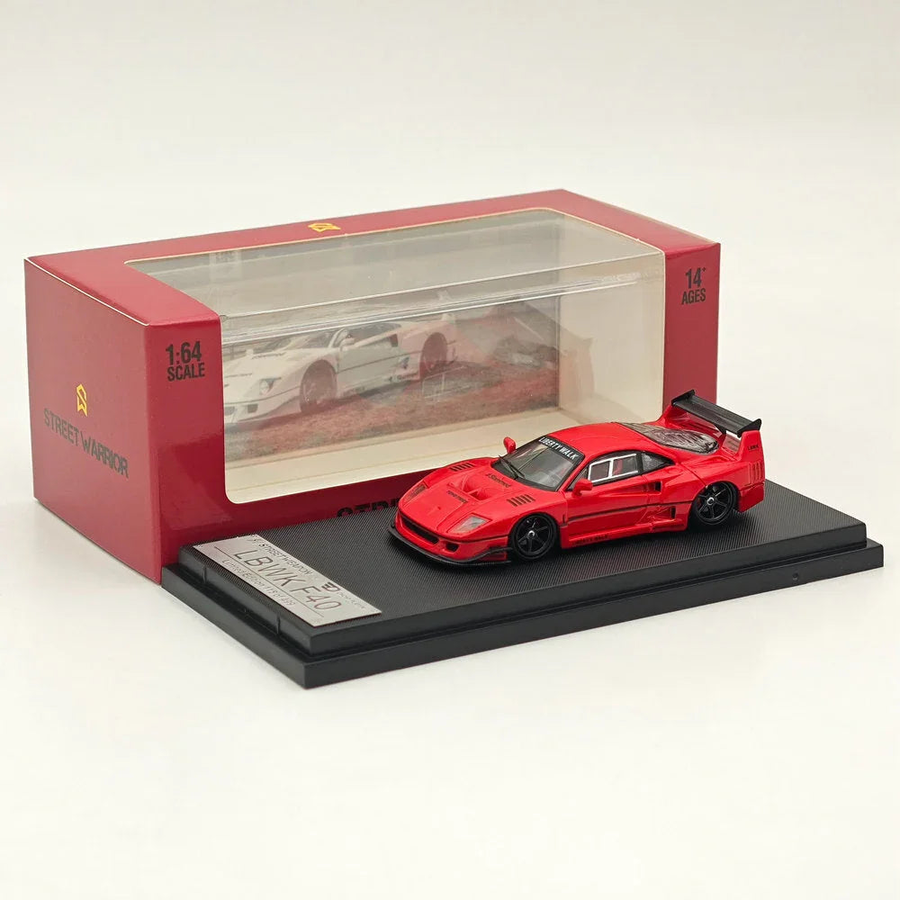 Street Weapon 1/64 Scale Ferrari F40 LBWK Red Diecast Car