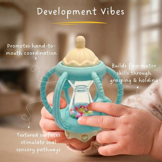 LiLLBUD 3-in-1 Grip & Rattle Teether