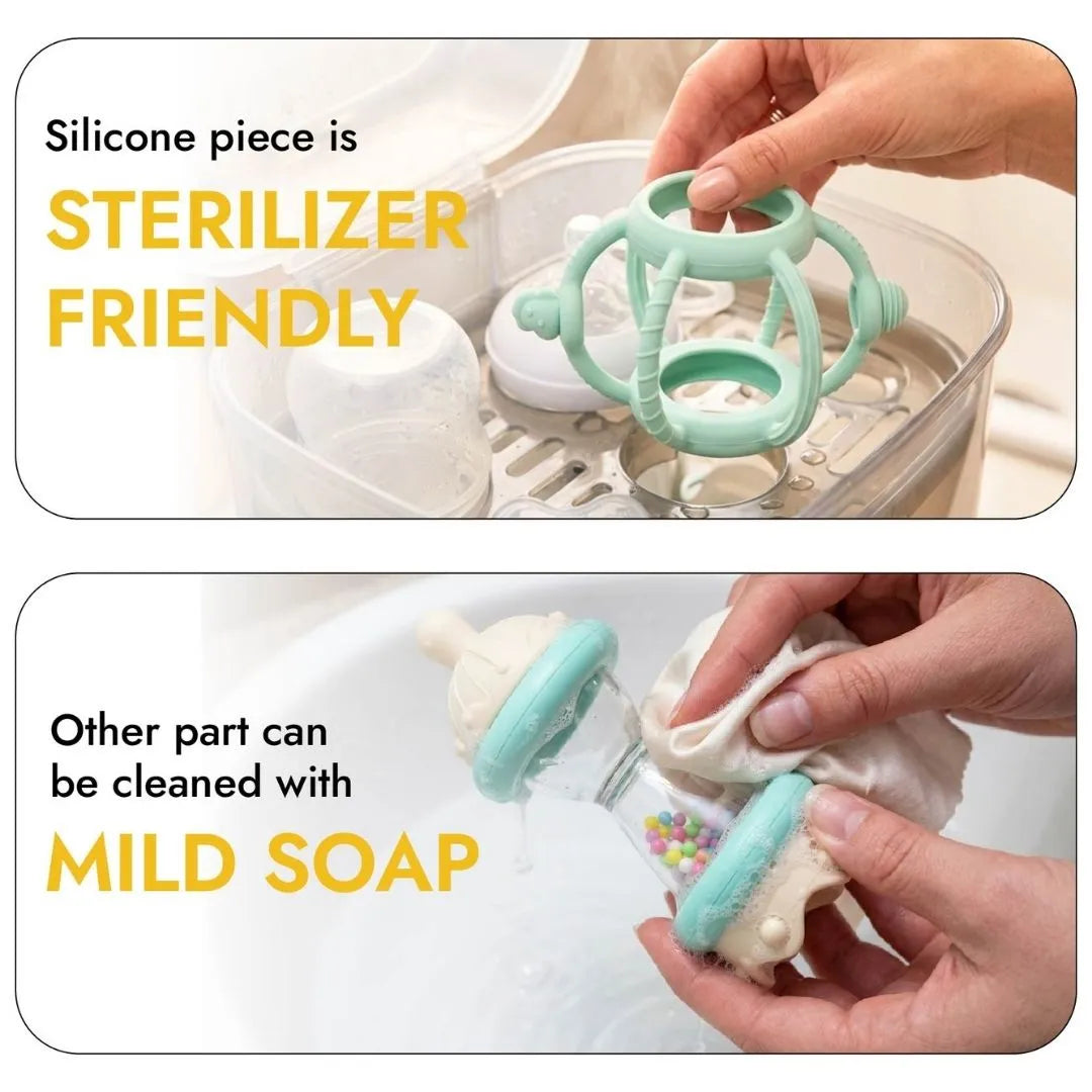 LiLLBUD 3-in-1 Grip & Rattle Teether