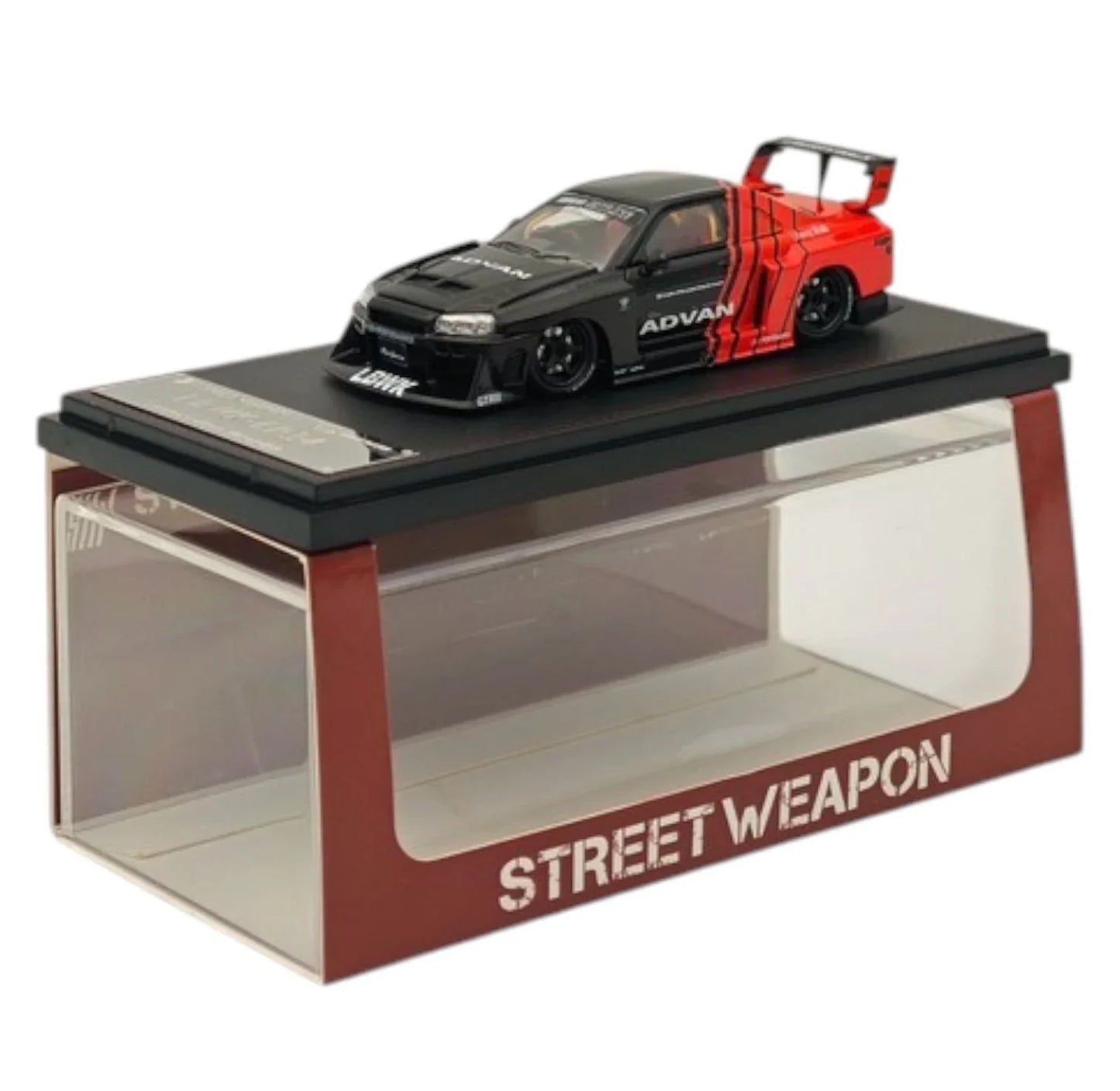 Street Weapon Nissan LB-ER34 Skyline by Liberty Walk ADVAN Diecast Car Model - Jaiman Toys