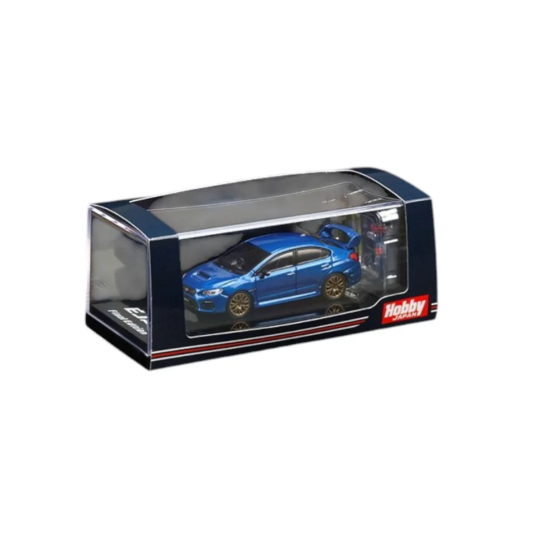1:64 Hobby JAPAN HJ642021FBL Subaru WRX STI EJ20 Final Edition Scale Die-Cast Model Car with Engine Display – WR Blue Pearl - Jaiman Toys