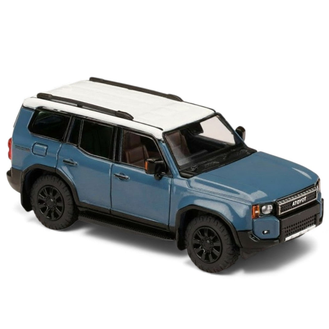 GCD 1:64 Toyota Land Cruiser Prado 250 – Blue with White Top | Premium Diecast Model
