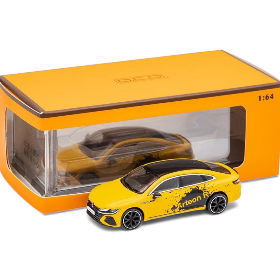 GCD 1:64 Volkswagen Arteon R – Yellow CC Coupe Diecast Model Car