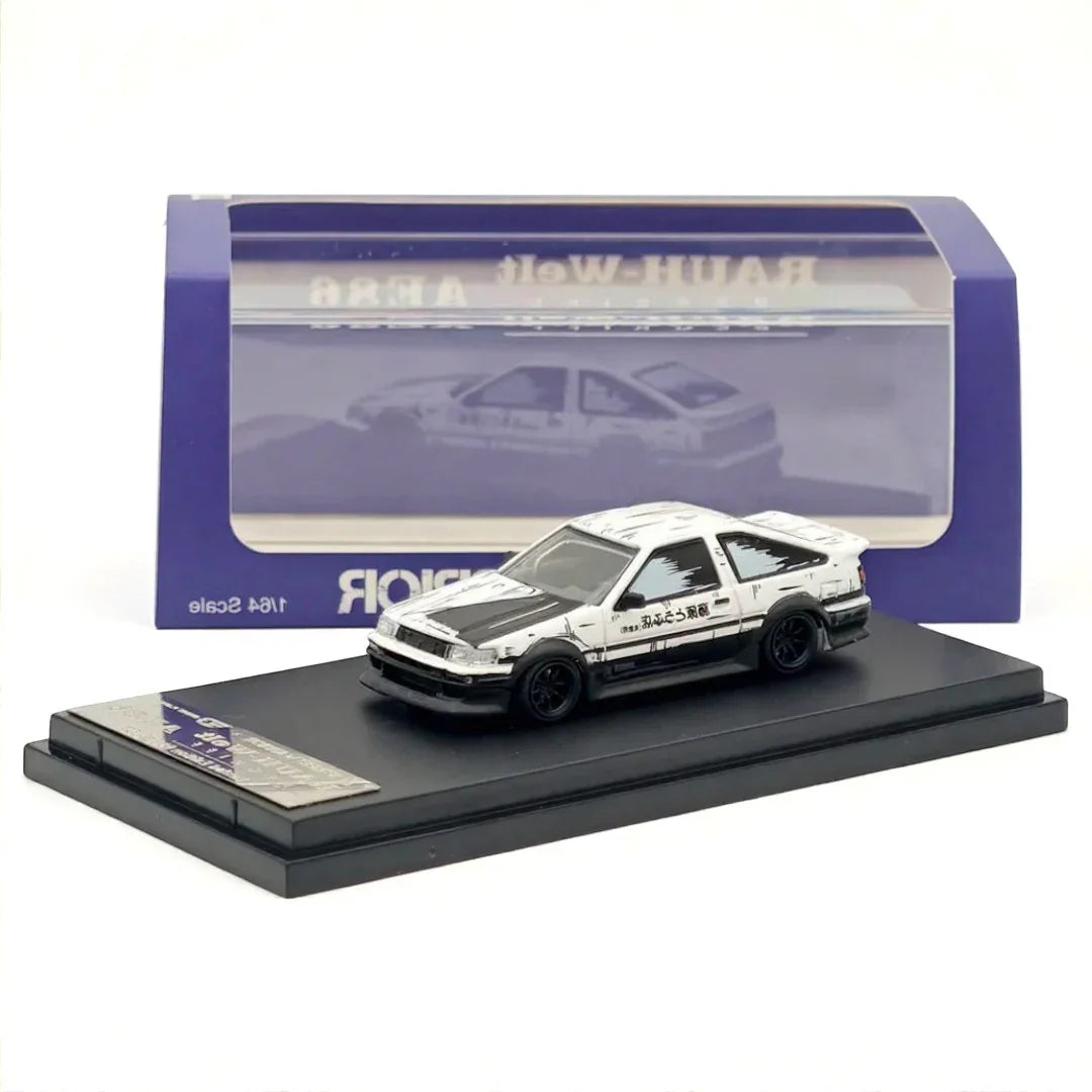 Street Warrior  1:64 AE86 RWB White with Black Accents" Diecast Model Car Limited