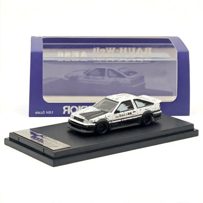Street Warrior  1:64 AE86 RWB White with Black Accents" Diecast Model Car Limited