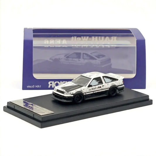 Street Warrior  1:64 AE86 RWB White with Black Accents" Diecast Model Car Limited