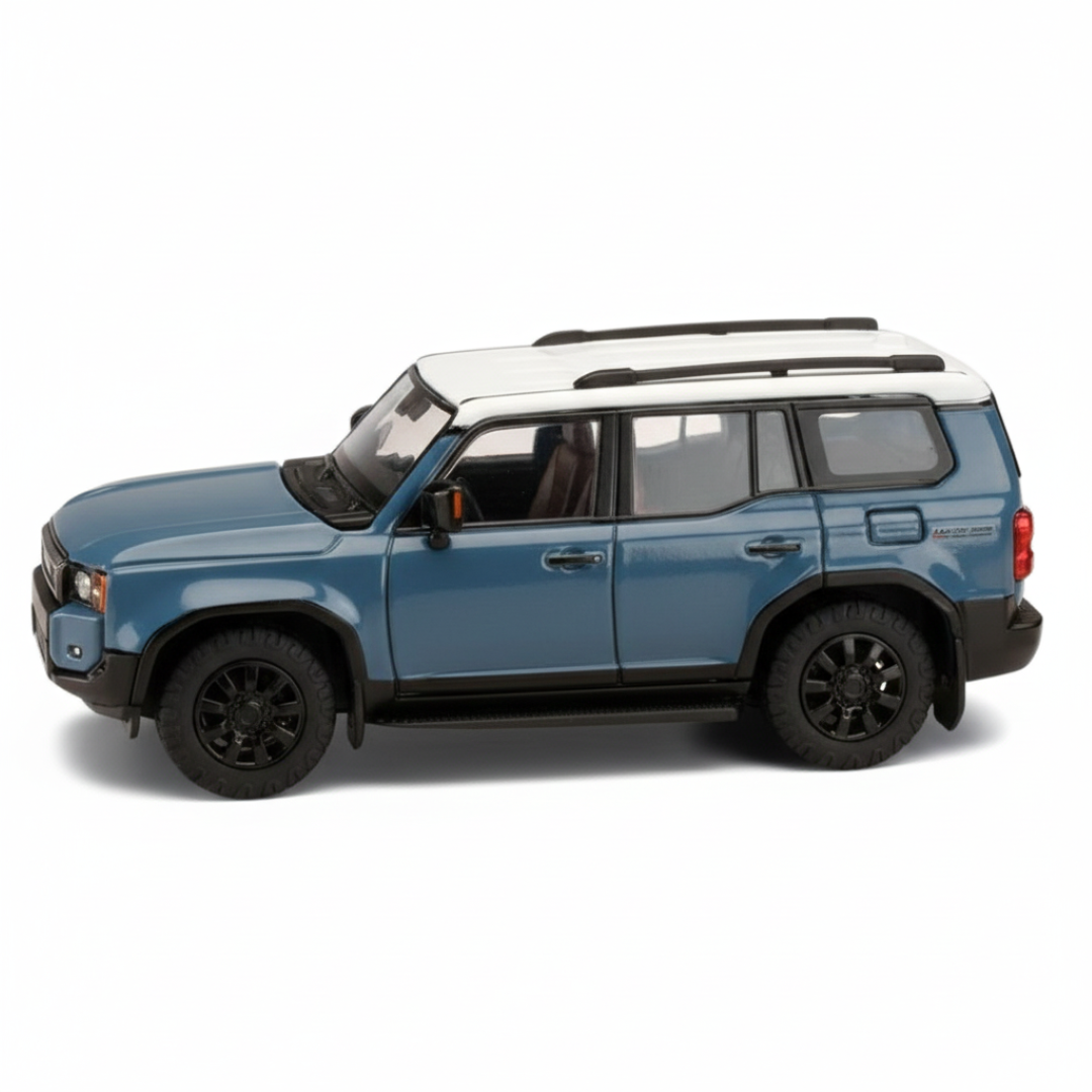 GCD 1:64 Toyota Land Cruiser Prado 250 – Blue with White Top | Premium Diecast Model