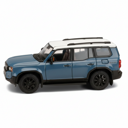 GCD 1:64 Toyota Land Cruiser Prado 250 – Blue with White Top | Premium Diecast Model