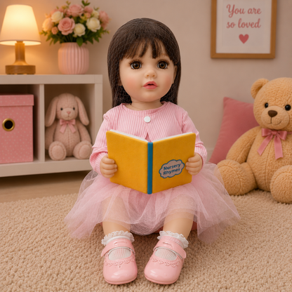 Interactive AI Baby Doll Bella Blossom with Remote Control, Story Book, Shoes & Sound Features | Talking Doll with Songs, Stories & Learning Fun | Pink Dress | Gift for Kids 3+ Years