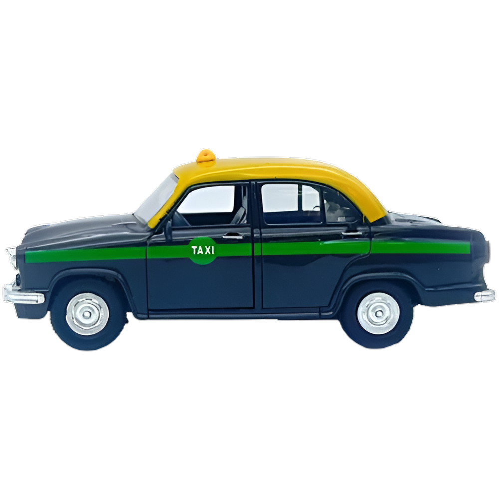 Centy Wheel Force Ambassador Taxi Pull Back Action Die-Cast Toy Car with Openable Doors | Classic Taxi Model for Kids | 3+ Years | BGX