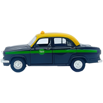 Centy Wheel Force Ambassador Taxi Pull Back Action Die-Cast Toy Car with Openable Doors | Classic Taxi Model for Kids | 3+ Years | BGX