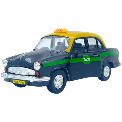 Centy Wheel Force Ambassador Taxi Pull Back Action Die-Cast Toy Car with Openable Doors | Classic Taxi Model for Kids | 3+ Years | BGX