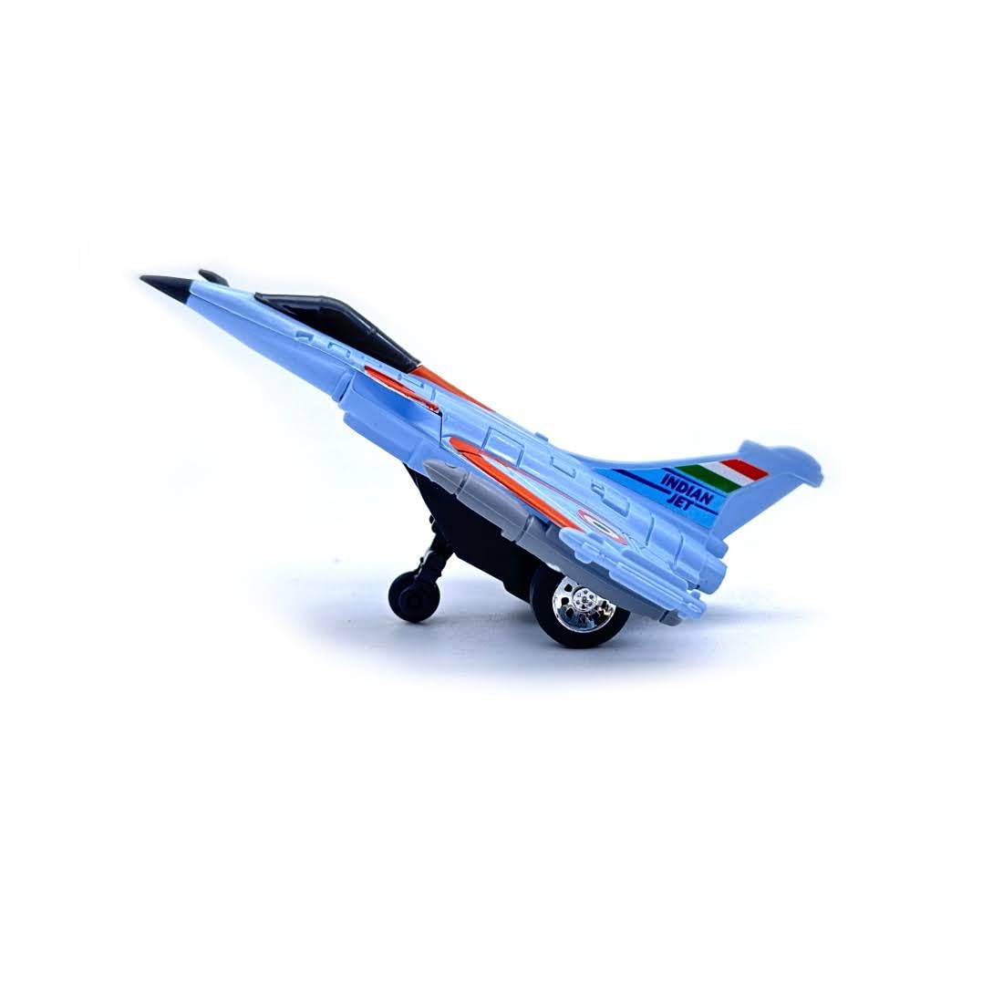 Centy Fly High Press & Go RFL Fighter Sky Blue Jet Toy Aircraft | Friction Powered Military Jet for Kids 3+ | BGX