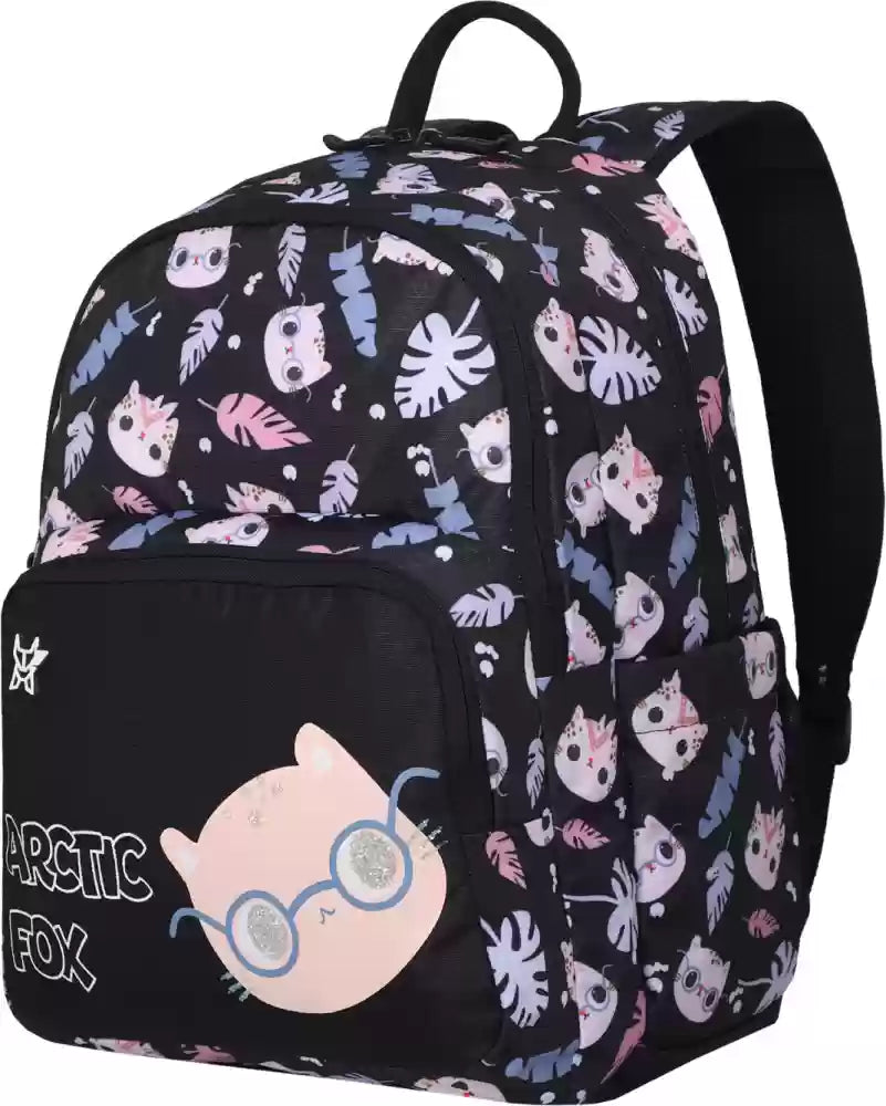 Arctic Fox Cat Print Backpack 16 Inch
