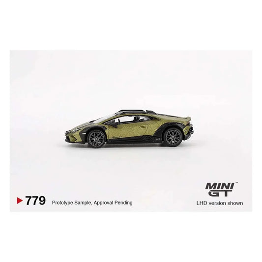 Mini GT Die Cast Collectrors Model Cars: (Lambo'Rghini Hura'can Sterrato Verda GEA Matt) - Jaiman Toys