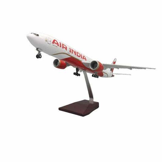 Breatoi! Diecast Aeroplane Display Model with Light : (Air India Boeing 777-46 CM)