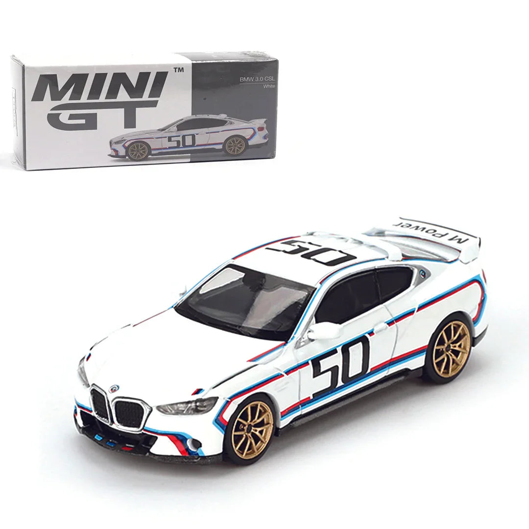Mini GT 1:64 BMW 3.0 CSL – “Batmobile” Legend in Alpine White (RHD) - Jaiman Toys