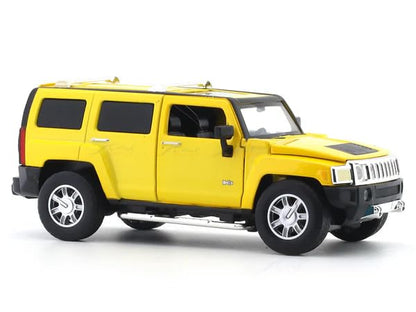MSZ 1:24 Hummer H3 Die-Cast Model SUV with Openable Parts | With 2 Variants Red/Yellow