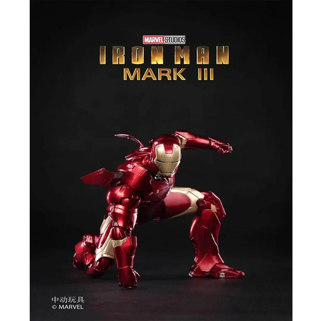 ZD Toys 1/10 Iron Man Mark III Luminous Version Action Figure – Marvel Studios (With Light-Up Function) 1907-03 - Jaiman Toys