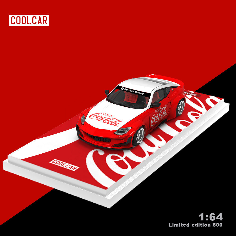 Cool Car 1:64 Nissan 400Z Coca-Cola Limited Edition Diecast Model Car | Set of 2 Variants with Figure