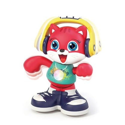 Hola Dance & Record Cat Toy (12 inch) – Musical Crawling Learning Toy with Voice Recording for Toddlers (18–60 Months)