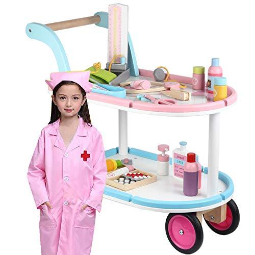 Little Medics Wooden Role-Play Medical Trolley – Pretend Doctor Kit with Accessories, 3Yrs+ - Jaiman Toys