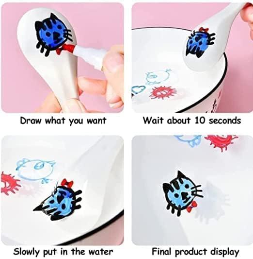 DIY Floating Whiteboard Marker With Creative Spoon (12 Colours).