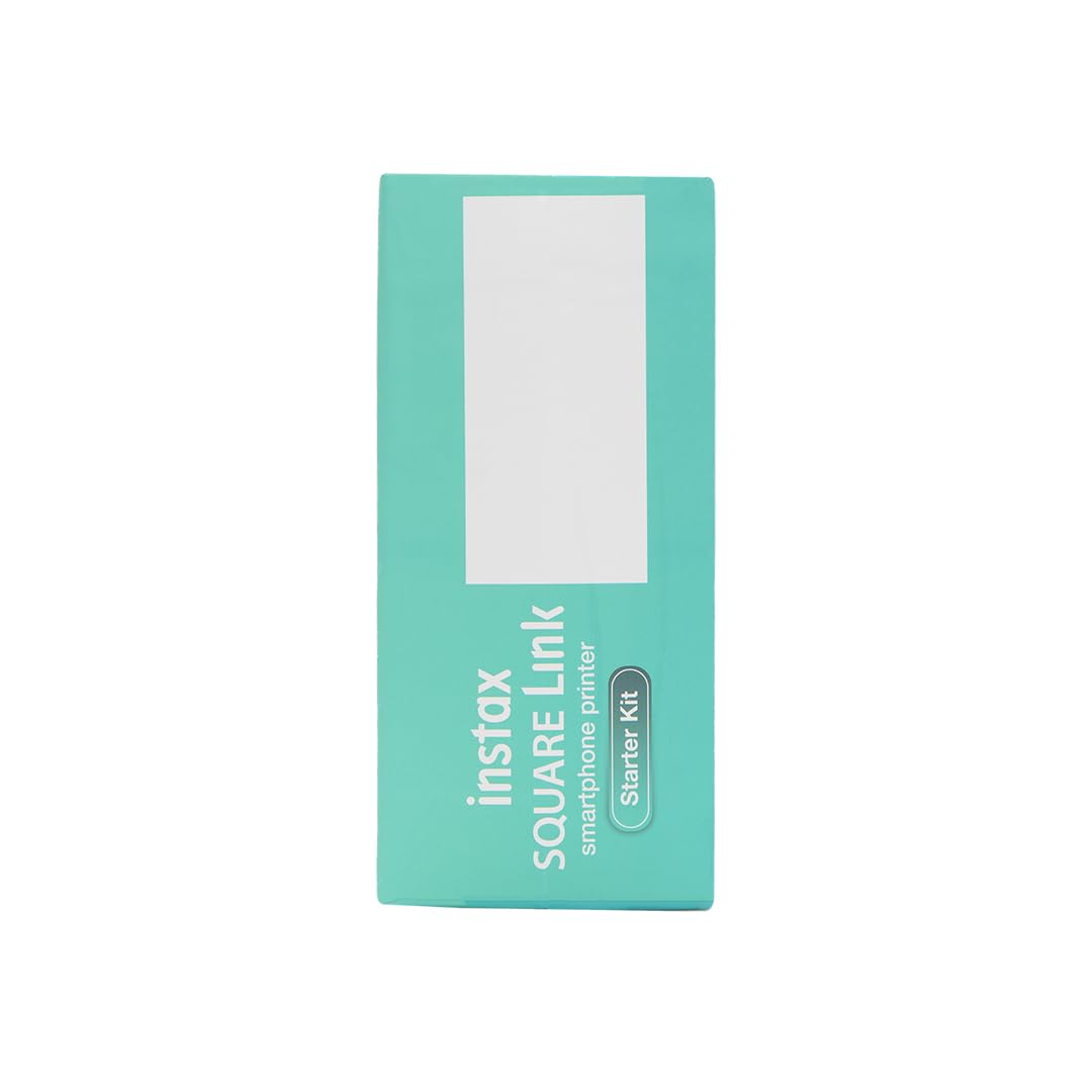 Fujifilm Instax Square Link Smartphone Instant Photo Printer+ 10 Films –Starter Kit, - 2 Color Options