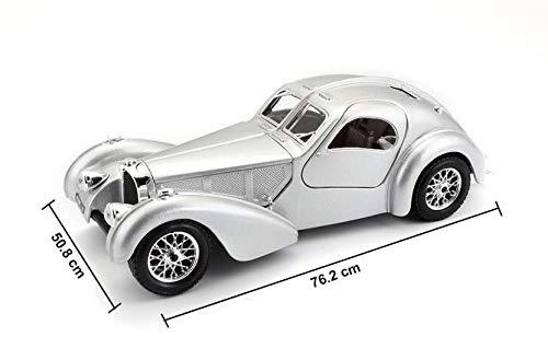 Bburago Die-Cast Bugatti Atlantic Car (Silver), Kid - Jaiman Toys