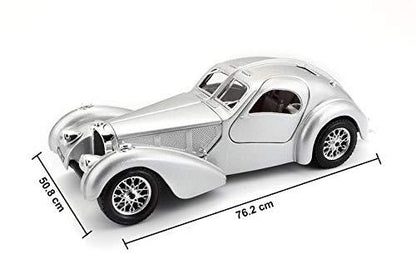Bburago Die-Cast Bugatti Atlantic Car (Silver), Kid - Jaiman Toys