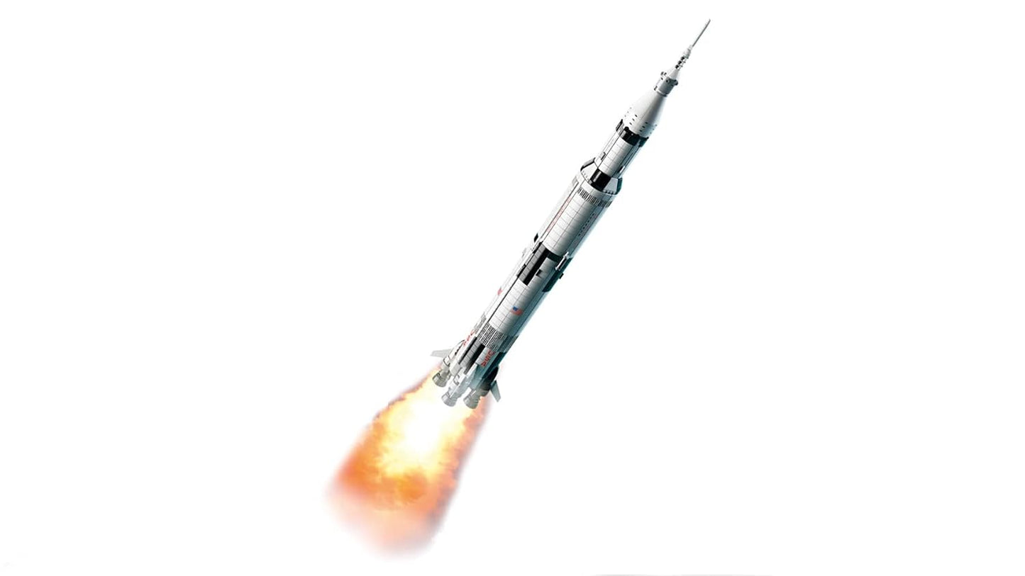 LEGO 21309 Ideas NASA Apollo Saturn V Building Set – Collectible Space Rocket Model for Adults (1969 Pieces)