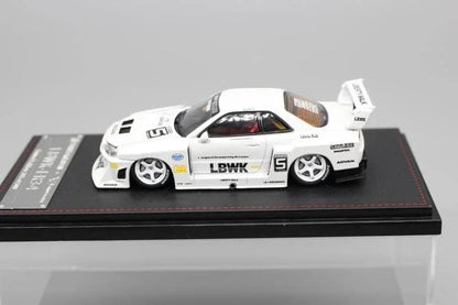 STREET WEAPON NISSAN SKYLINE ER34 LBWK WHITE DIECAST CAR MODEL - Jaiman Toys