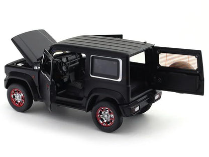 MSZ 1:18 Suzuki Jimny 2018 Black Die-Cast Model Car with Pull-Back Action & Openable Parts