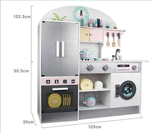 Breatoi Deluxe Wooden Pretend Play Kitchen Set with Utensils & Accessories – Pink & Silver - Jaiman Toys
